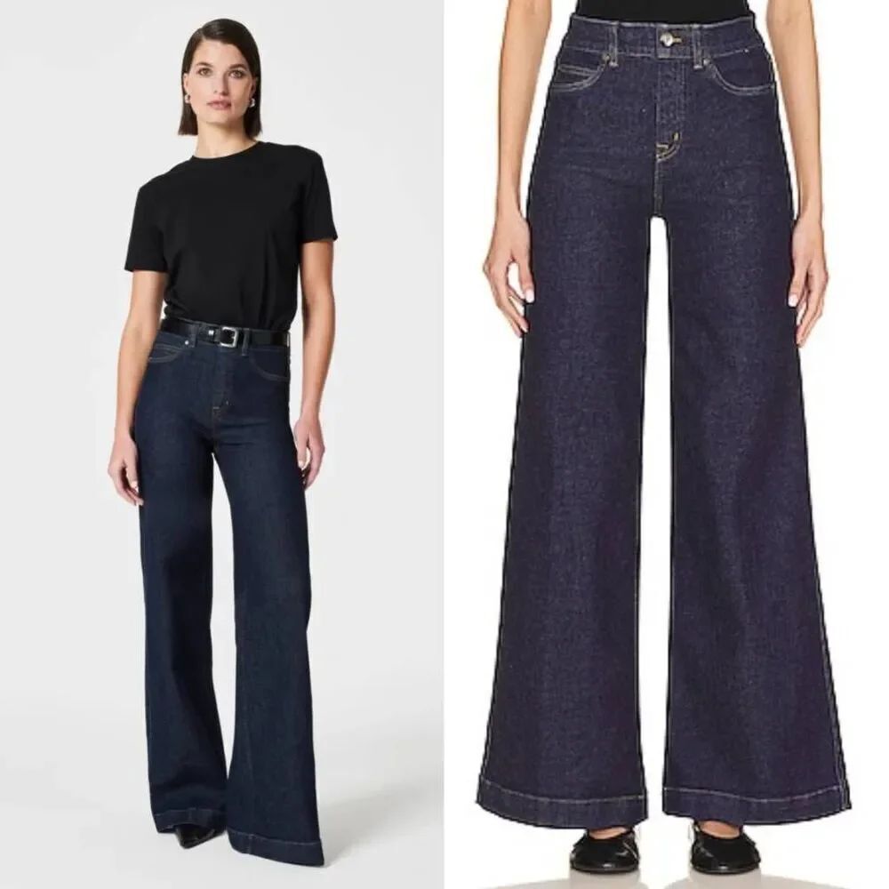 Spanx Wide Leg Indigo Jean 20547T Size S